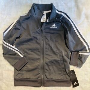 NWT Brand new Adidas jacket for kids children boys, size 7, grey